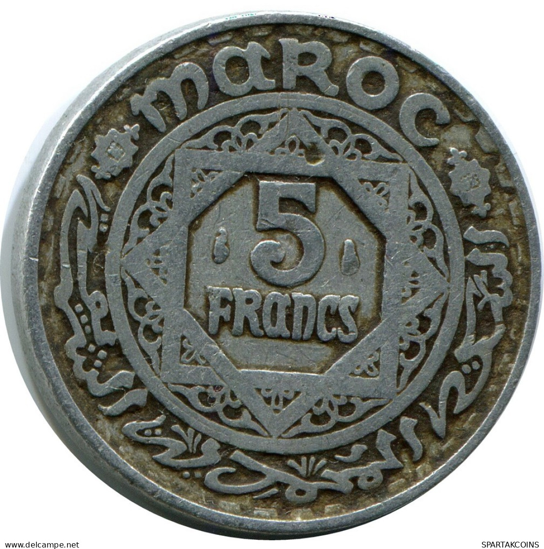 5 FRANCS 1950 MOROCCO Münze #AR023.D.A - Morocco