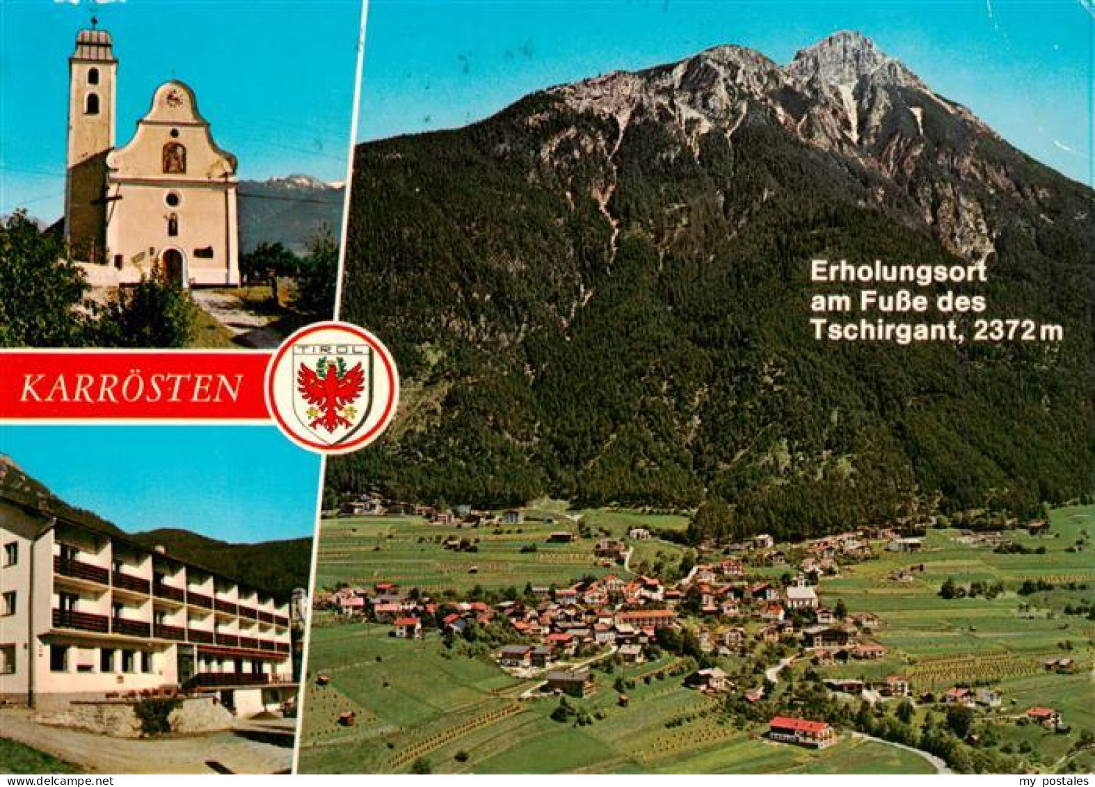 73946003 Karroesten_Tirol_AT Panorama Erholungsort Am Fusse Des Tschirgant Lufta - Andere & Zonder Classificatie