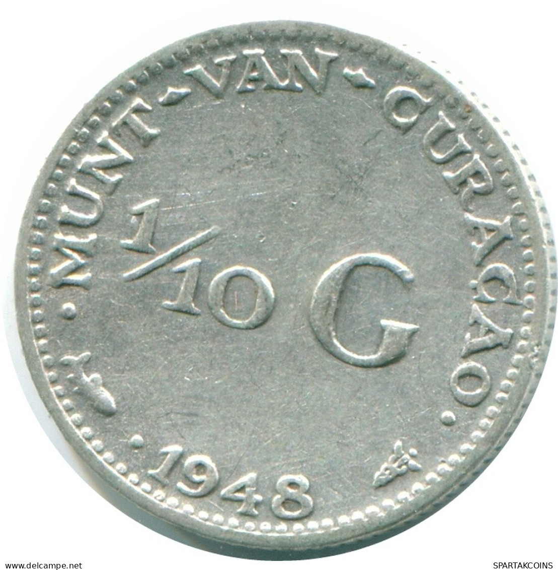 1/10 GULDEN 1948 CURACAO Netherlands SILVER Colonial Coin #NL11896.3.U.A - Curaçao