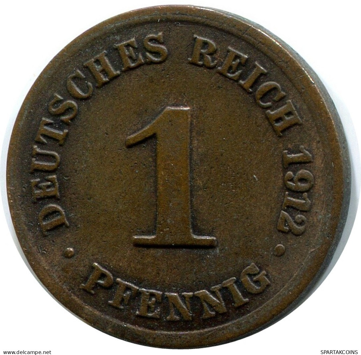 1 PFENNIG 1912 D ALEMANIA Moneda GERMANY #DB128.E.A - 1 Pfennig