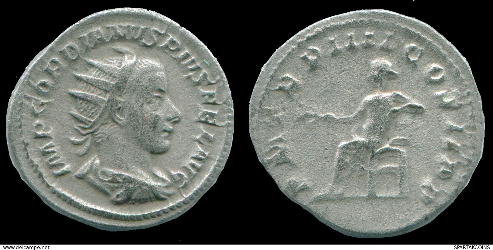 GORDIAN III AR ANTONINIANUS ROME AD 241 P M TR P IIII COS II P P #ANC13152.35.U.A - Der Soldatenkaiser (die Militärkrise) (235 / 284)