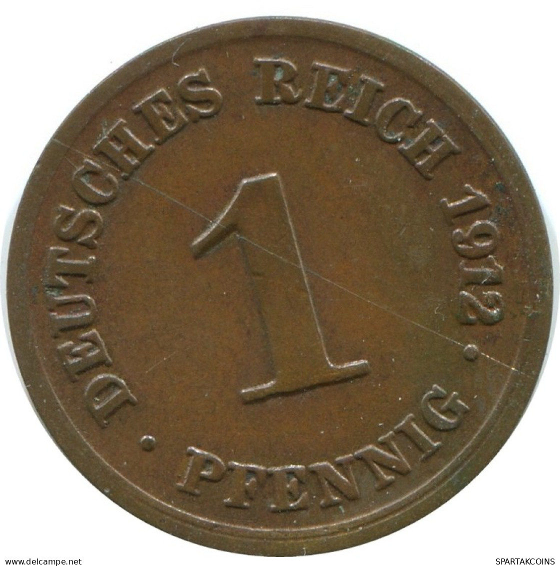 1 PFENNIG 1912 D DEUTSCHLAND Münze GERMANY #AE589.D.A - 1 Pfennig