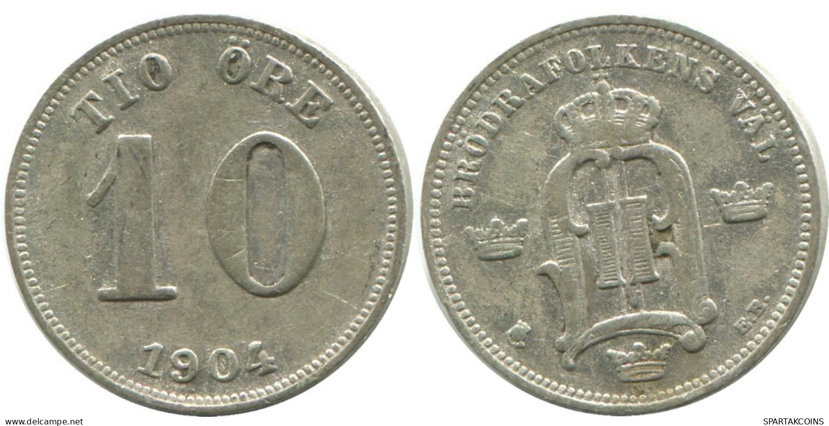 10 ORE 1904 SWEDEN SILVER Coin #AD121.2.U.A - Sweden