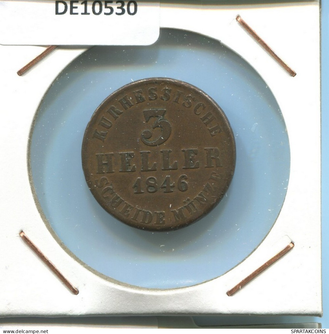 HESSE-CASSEL 3 Heller 1846 German States #DE10530.12.U.A - Sonstige & Ohne Zuordnung