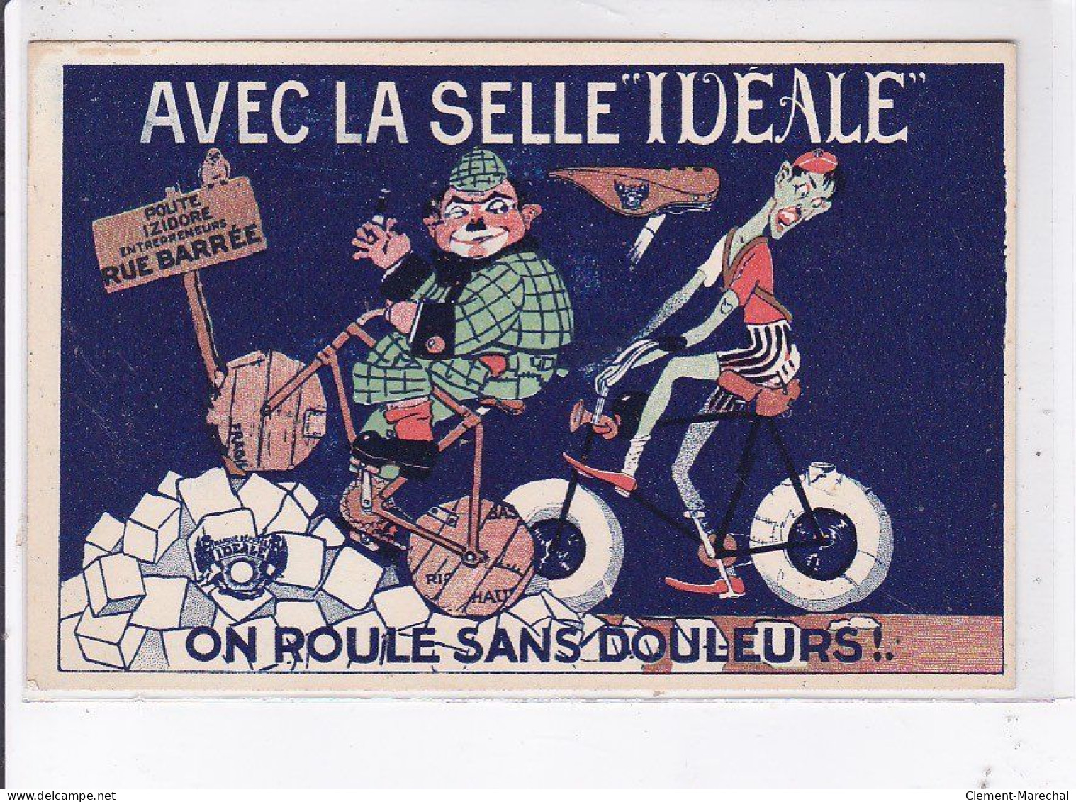 PUBLICITE : Avec La Selle Idéale, On Roule Sans Douleur (vélo) - Très Bon état - Publicité