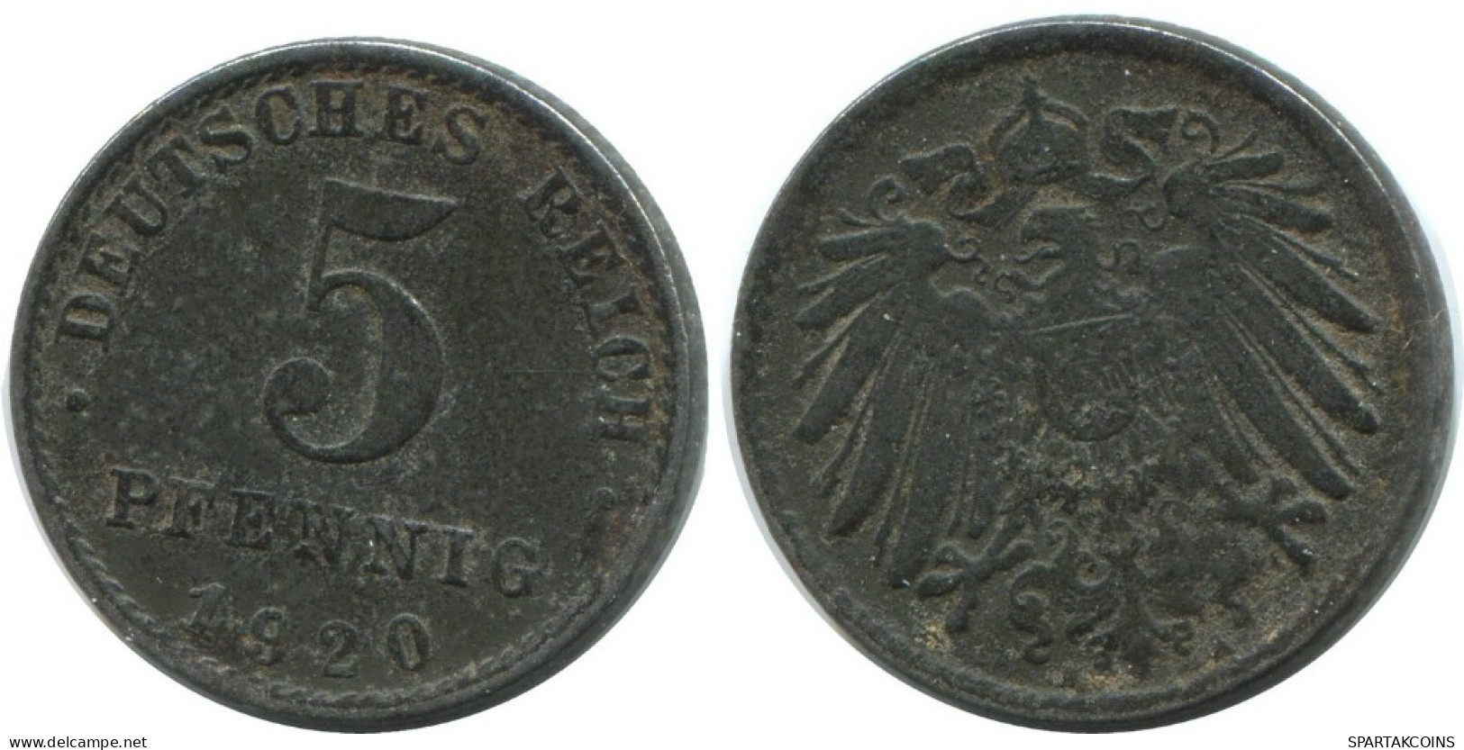 5 PFENNIG 1920 A ALLEMAGNE Pièce GERMANY #AD543.9.F.A - 5 Renten- & 5 Reichspfennig