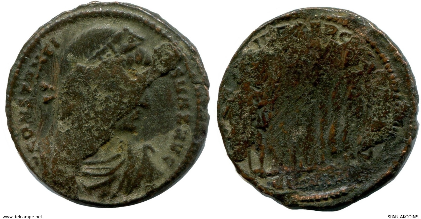 CONSTANTINE I CONSTANTINOPLE FROM THE ROYAL ONTARIO MUSEUM #ANC10794.14.U.A - The Christian Empire (307 AD To 363 AD)
