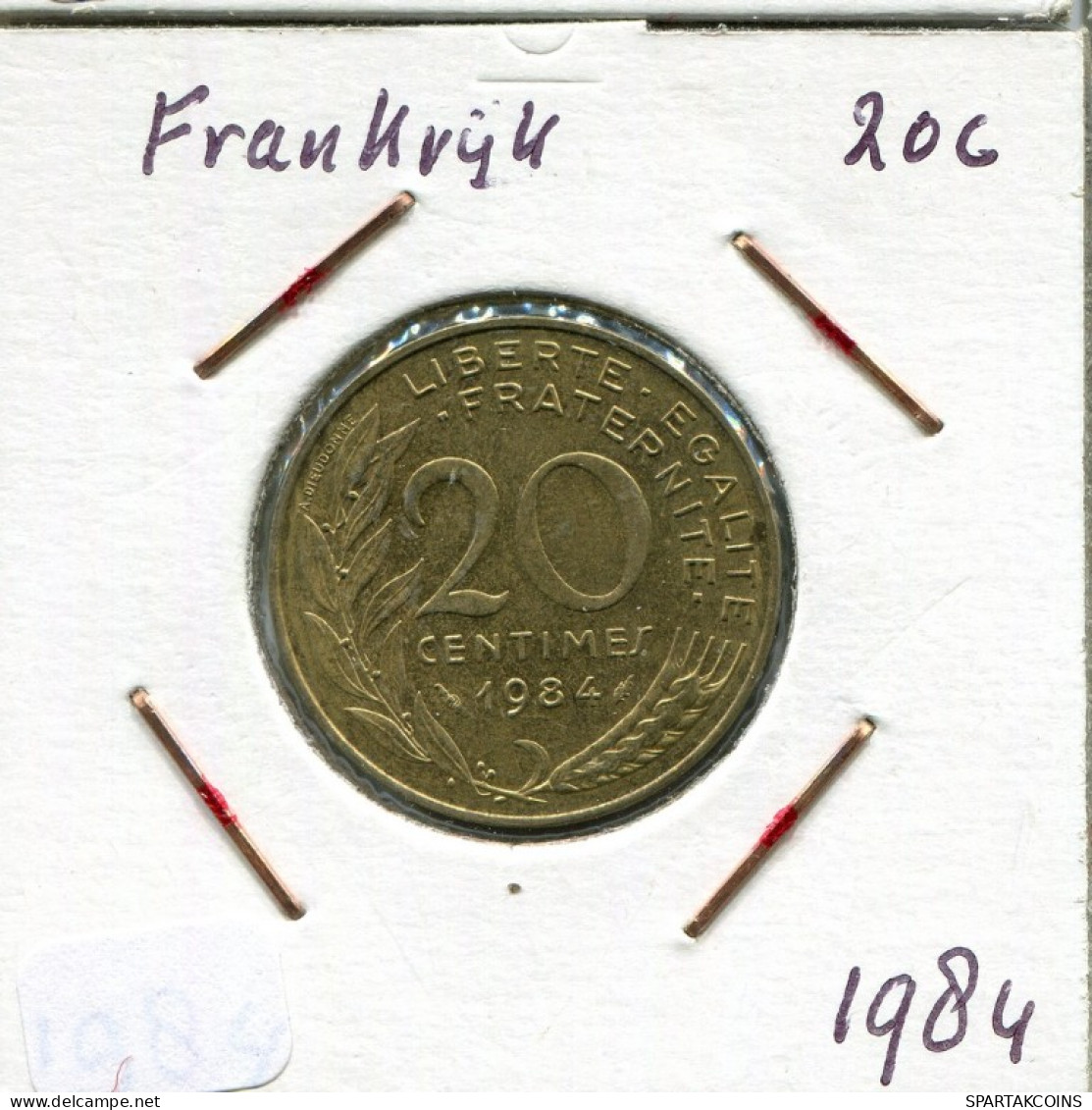 20 CENTIMES 1984 FRANKREICH FRANCE Französisch Münze #AM865.D.A - 20 Centimes
