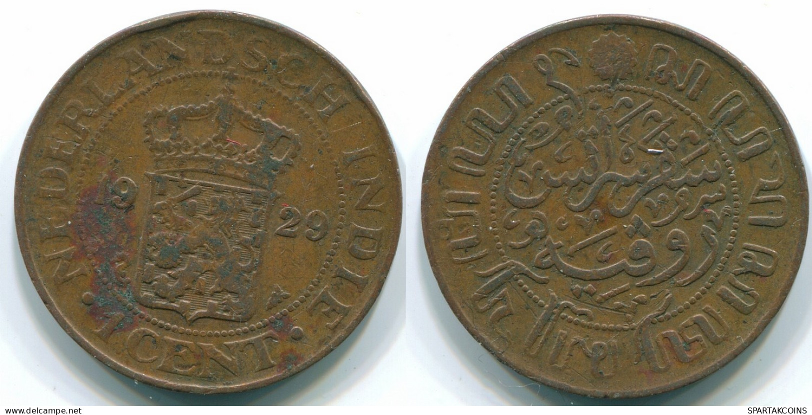 1 CENT 1929 NETHERLANDS EAST INDIES INDONESIA Copper Colonial Coin #S10103.U.A - Niederländisch-Indien