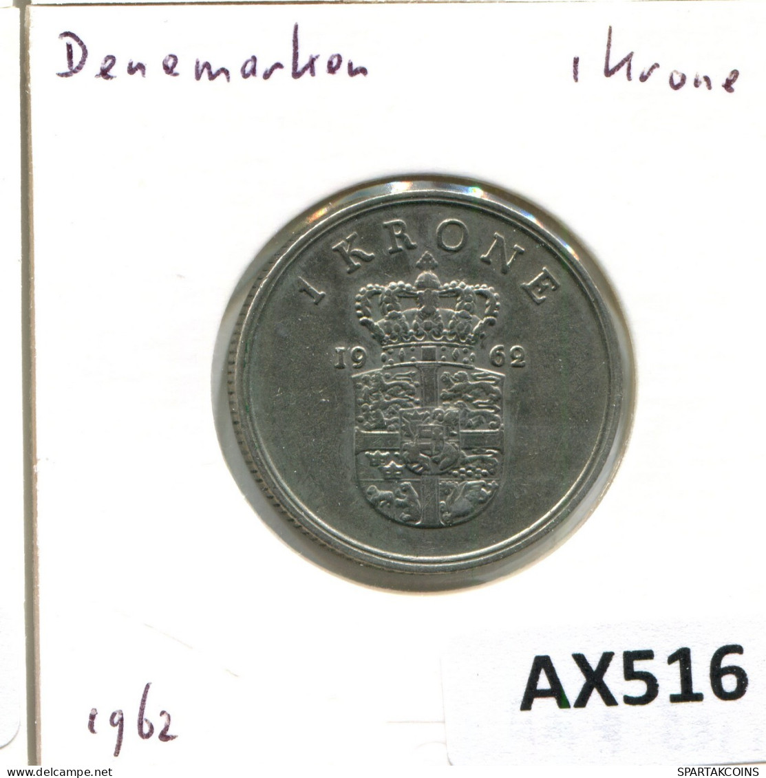 1 KRONE 1962 DENMARK Coin Frederik IX #AX516.U.A - Denmark