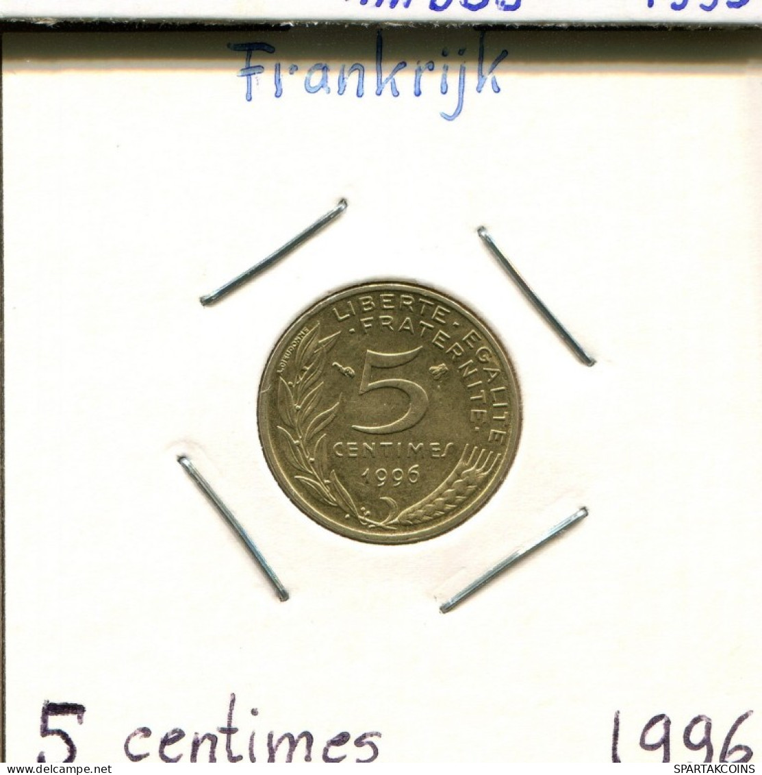 5 CENTIMES 1996 FRANKREICH FRANCE Französisch Münze #AM064.D.A - 5 Centimes