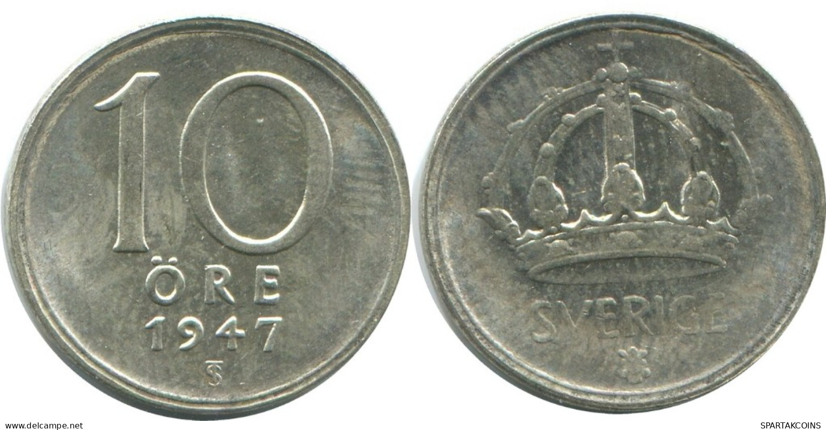 10 ORE 1947 SWEDEN SILVER Coin #AD085.2.U.A - Schweden
