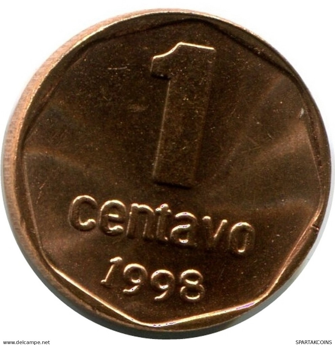 1 CENTAVO 1998 ARGENTINIEN ARGENTINA Münze UNC #M10082.D.A - Argentine