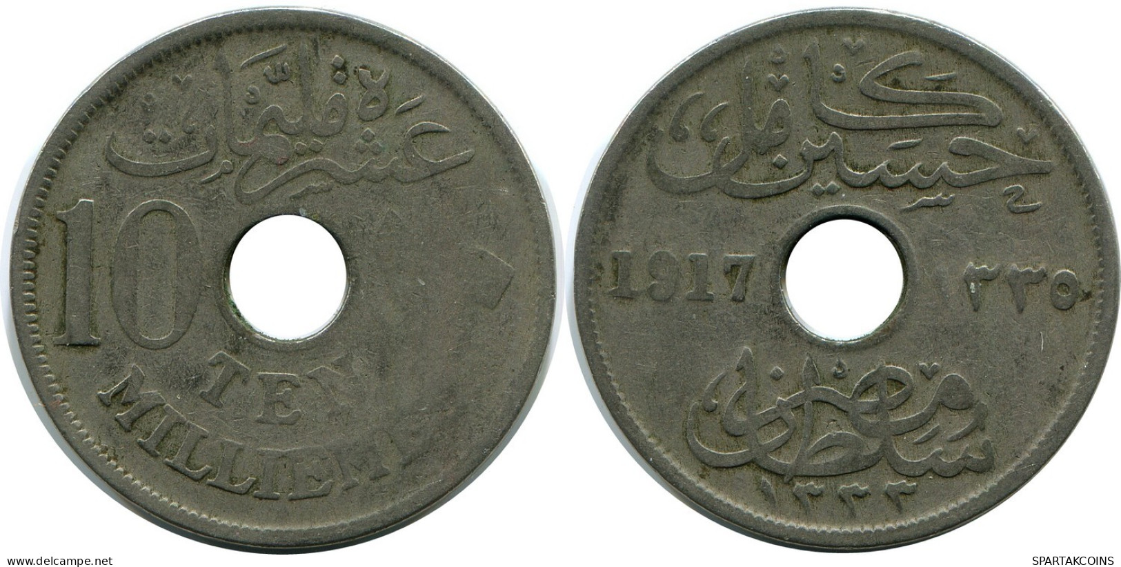 10 MILLIEMES 1917 EGYPT Coin Hussein Kamil #AP117.U.A - Egitto