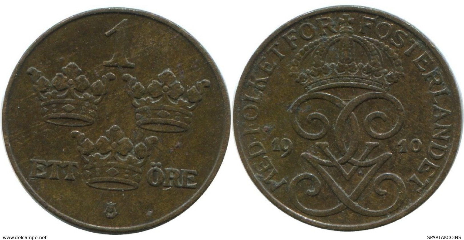 1 ORE 1910 SUECIA SWEDEN Moneda #AD346.2.E.A - Sweden