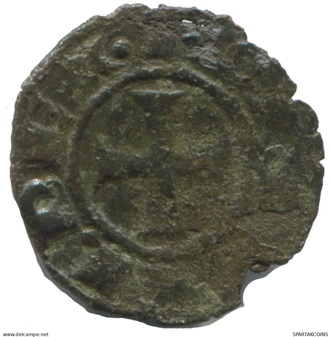 CRUSADER CROSS Authentic Original MEDIEVAL EUROPEAN Coin 1.1g/15mm #AC290.8.E.A - Andere - Europa