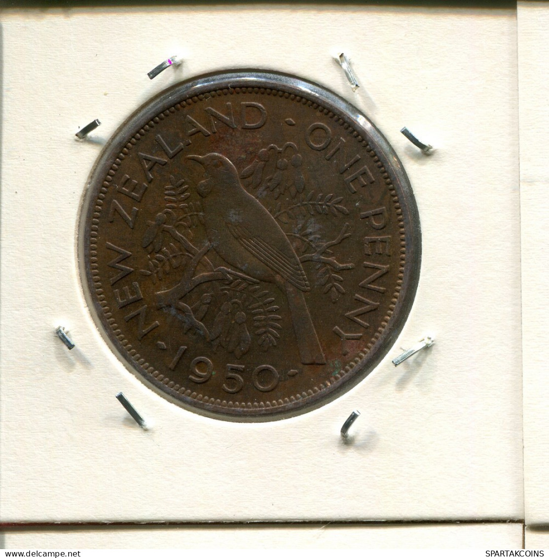 1 PENNY 1950 NUEVA ZELANDIA NEW ZEALAND Moneda #AS219.E.A - Nouvelle-Zélande