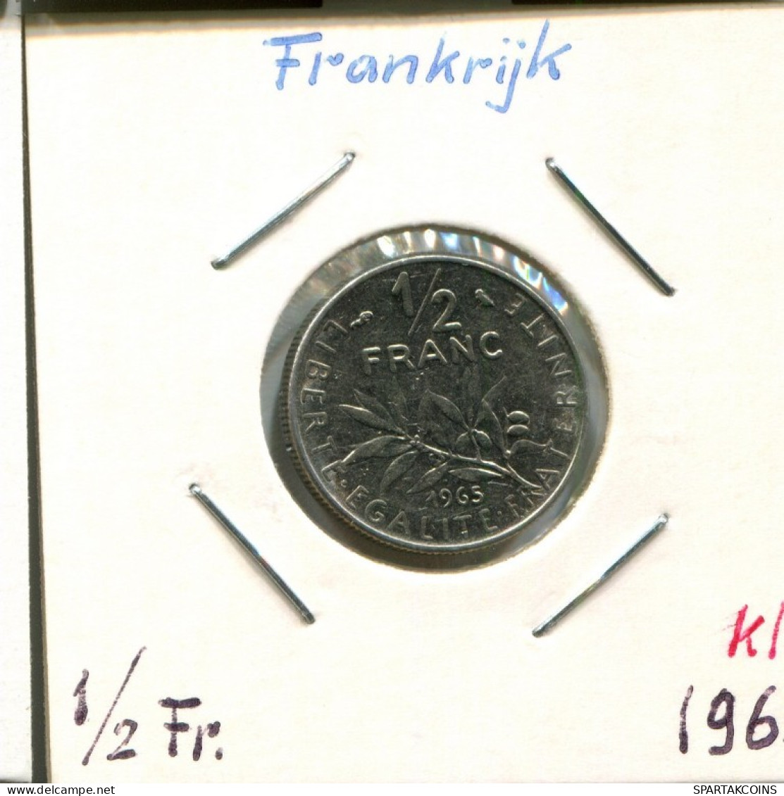 1/2 FRANC 1965 FRANKREICH FRANCE Französisch Münze #AM236.D.A - 1/2 Franc