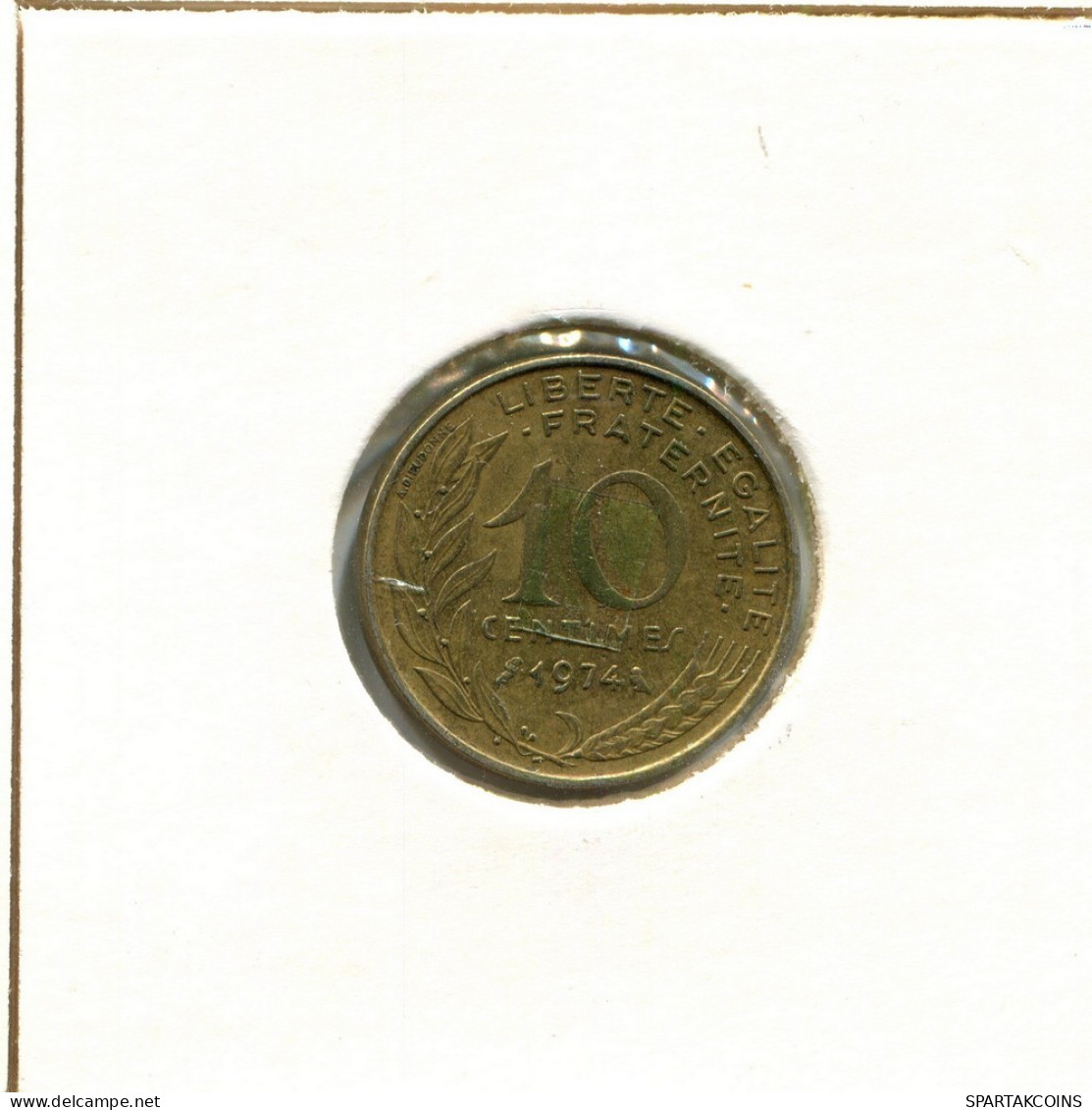 10 CENTIMES 1974 FRANCIA FRANCE Moneda #BB452.E.A - 10 Centimes