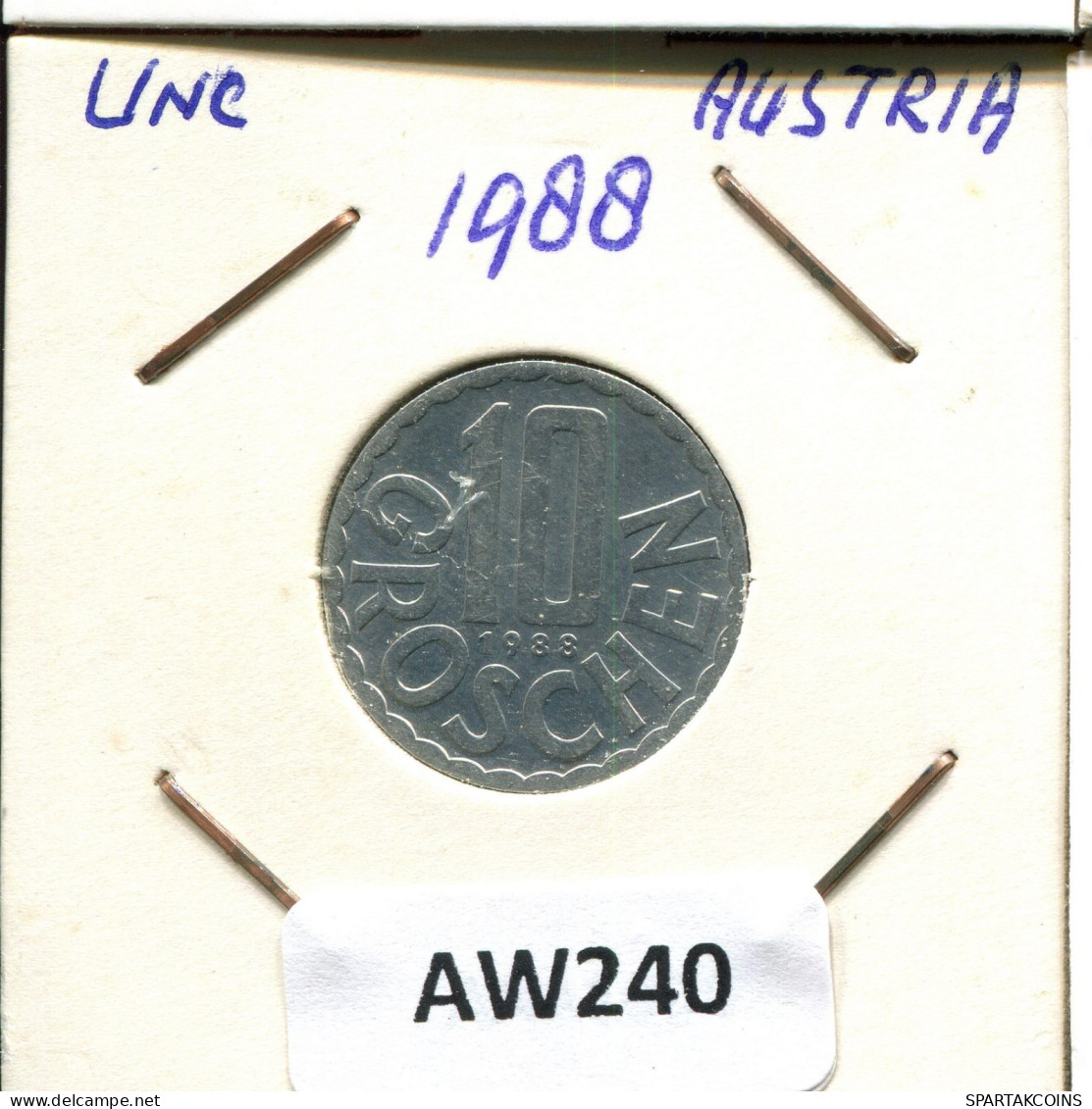 10 GROSCHEN 1988 ÖSTERREICH AUSTRIA Münze #AW240.D.A - Austria