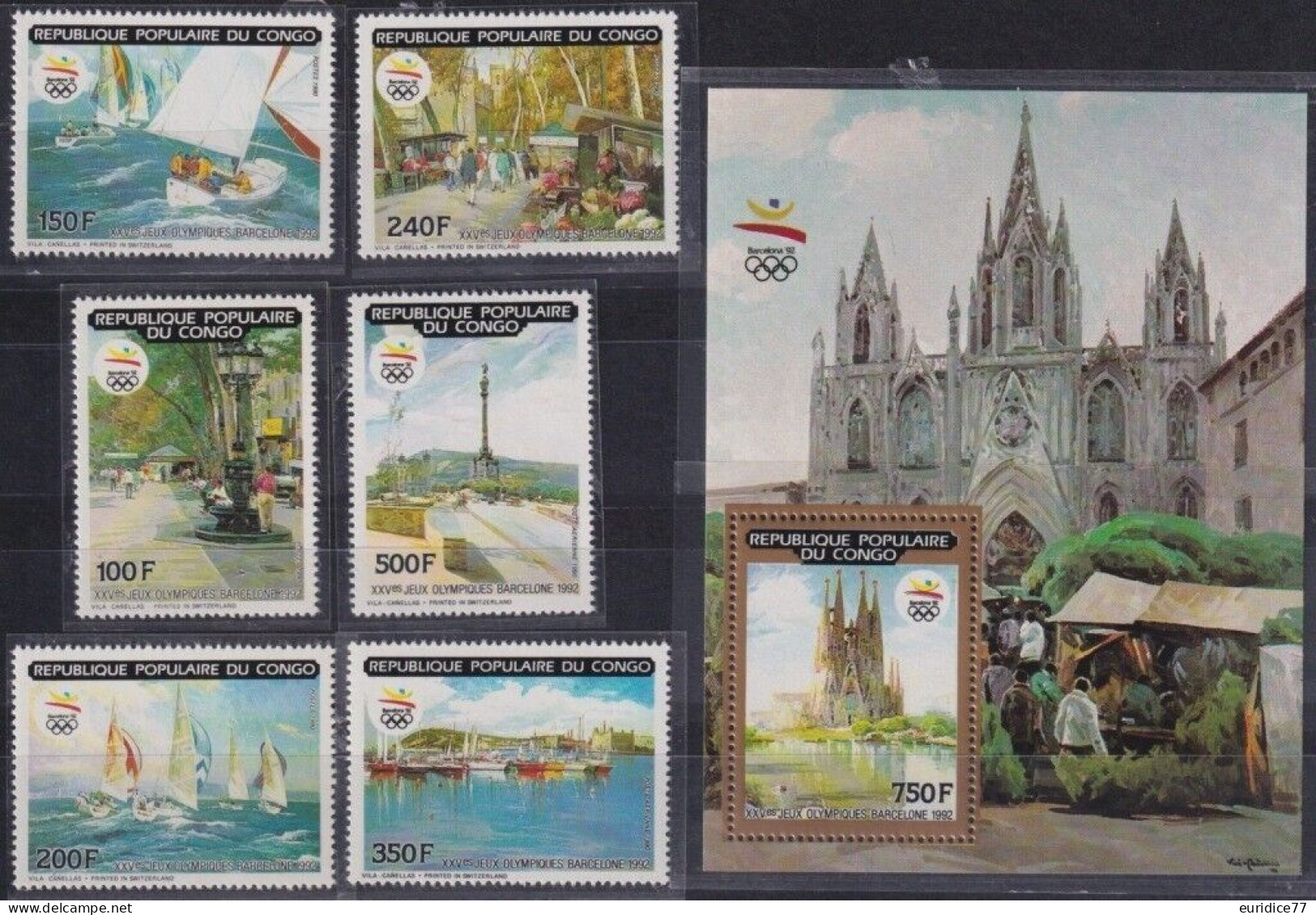 Congo Rep. Popular 1990 - Olympic Games Barcelona 92 Mnh** - Summer 1992: Barcelona