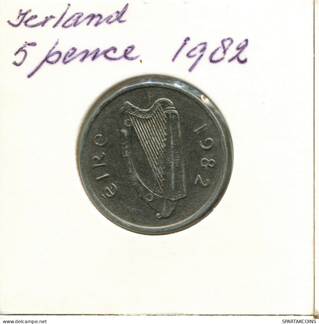 5 PENCE 1982 IRLAND IRELAND Münze #AY682.D.A - Ireland
