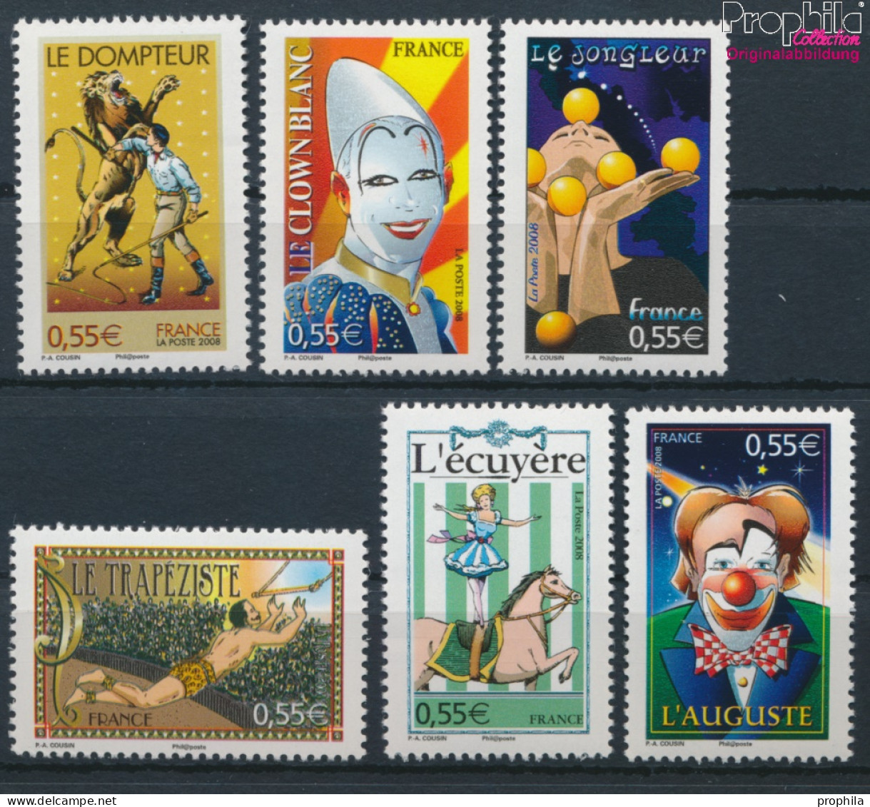 Frankreich 4443-4448 (kompl.Ausg.) Postfrisch 2008 Rotes Kreuz: Der Zirkus (10391283 - Unused Stamps