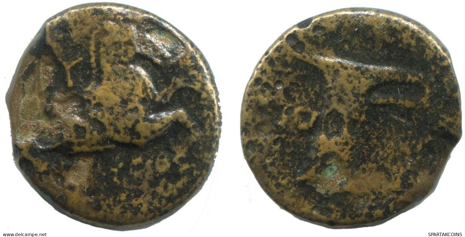 AIOLIS KYME HORSE SKYPHOS Antike GRIECHISCHE Münze 3.9g/16mm #AG033.12.D.A - Griechische Münzen