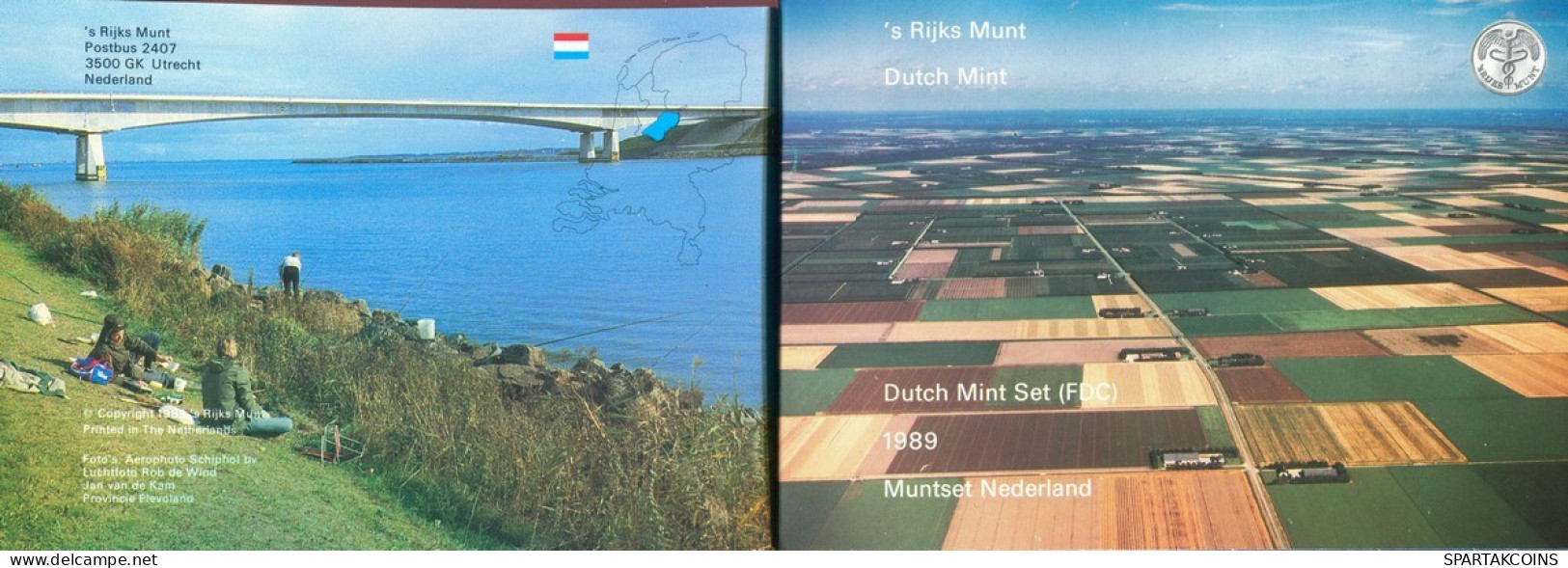 NIEDERLANDE NETHERLANDS 1989 MINT SET 6 Münze + MEDAL #SET1107.7.D.A - Mint Sets & Proof Sets