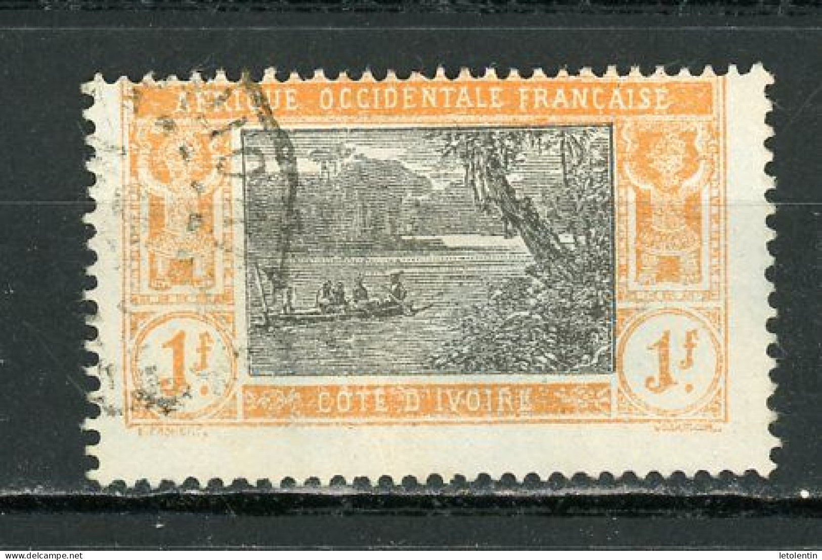 COTE D'IVOIRE (RF) - PAYSAGE - N° Yt 55 Obli.  PIQUAGE DÉCALÉ - Used Stamps