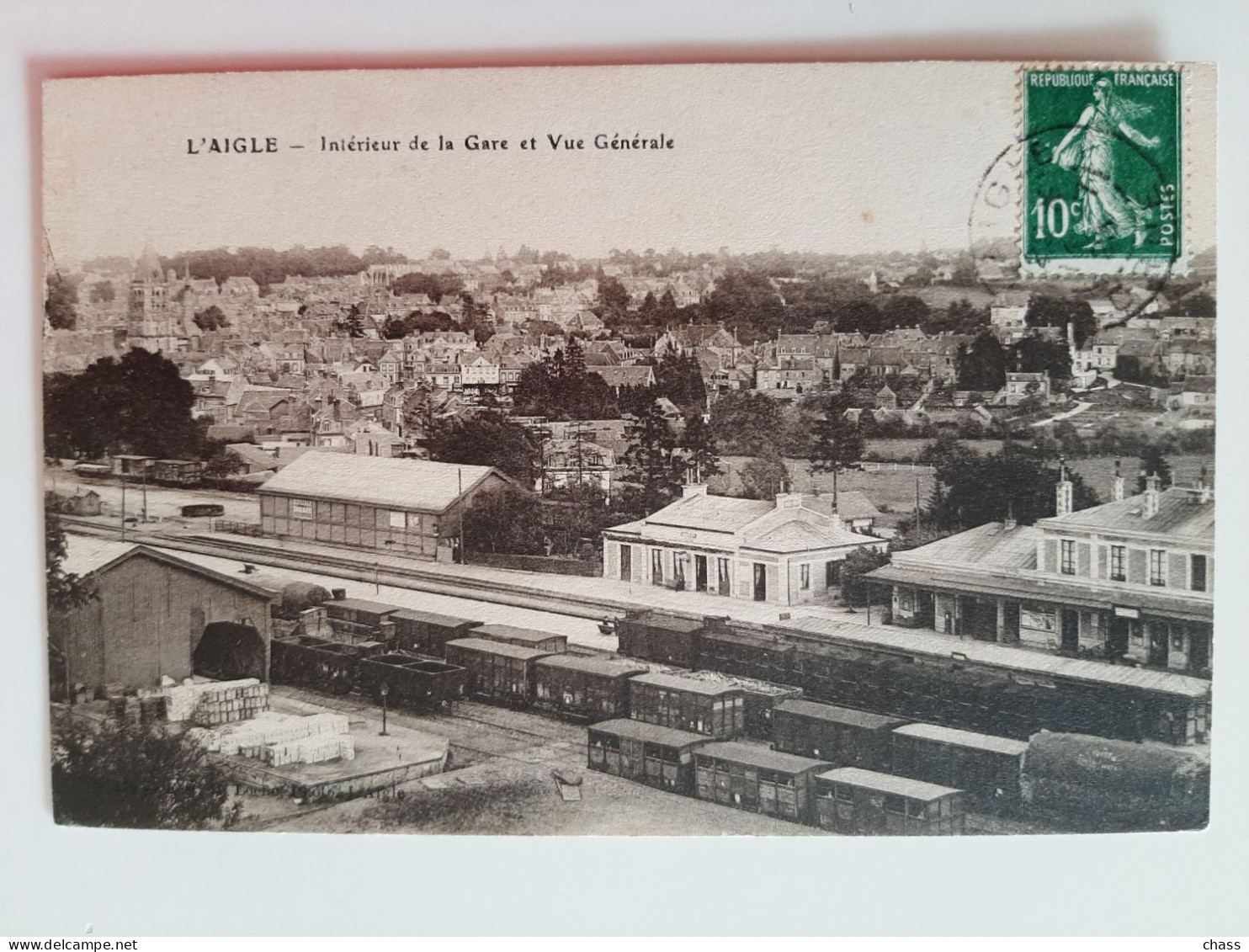 Cpa 61 L Aigle Intérieur De La Gare Et Vue Générale - L'Aigle