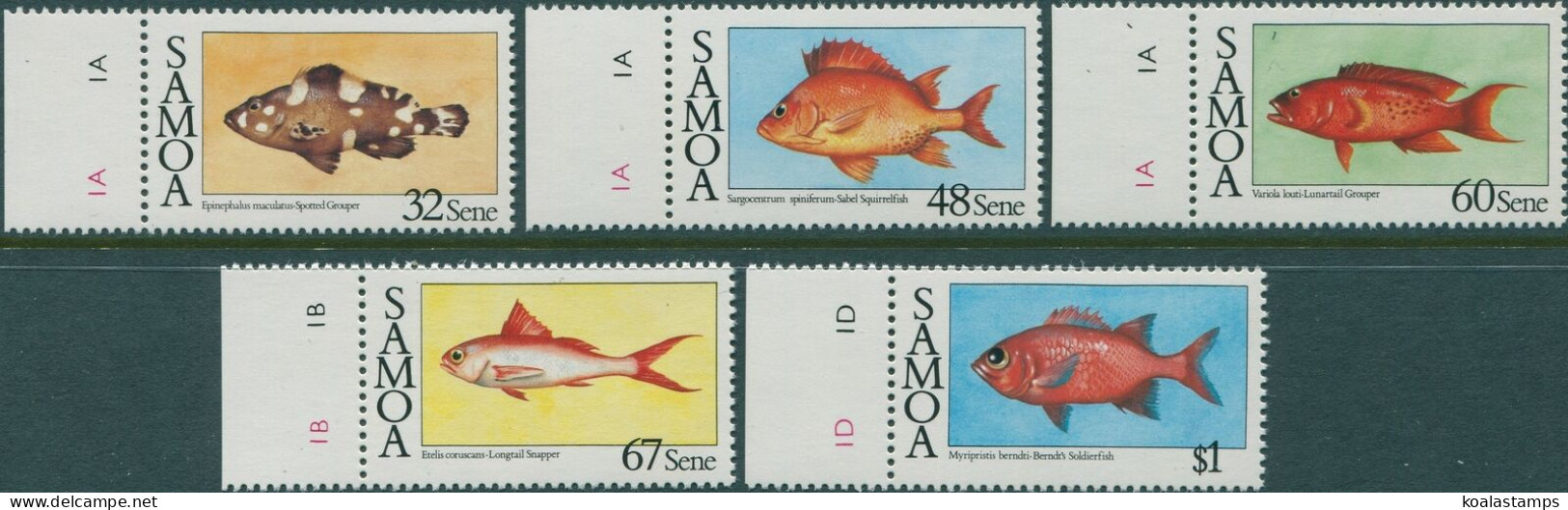 Samoa 1986 SG736-740 Fish Set MNH - Samoa