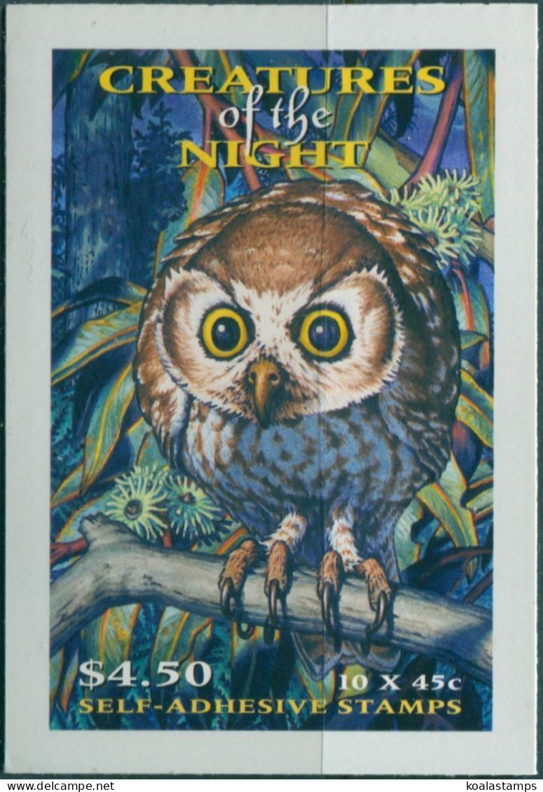 Australia Booklet 1997 SG1720-1721 45c Creatures Of The Night Pairs MNH - Other & Unclassified