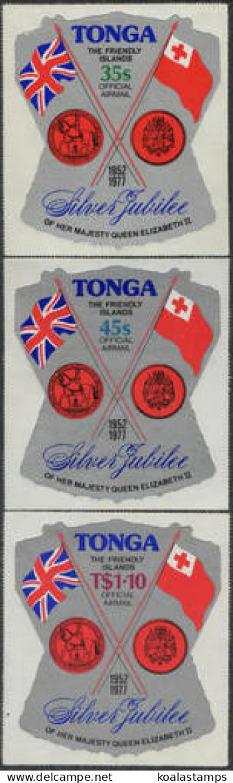 Tonga Official 1977 SGO151-O153 Silver Jubilee Set MNH - Tonga (1970-...)