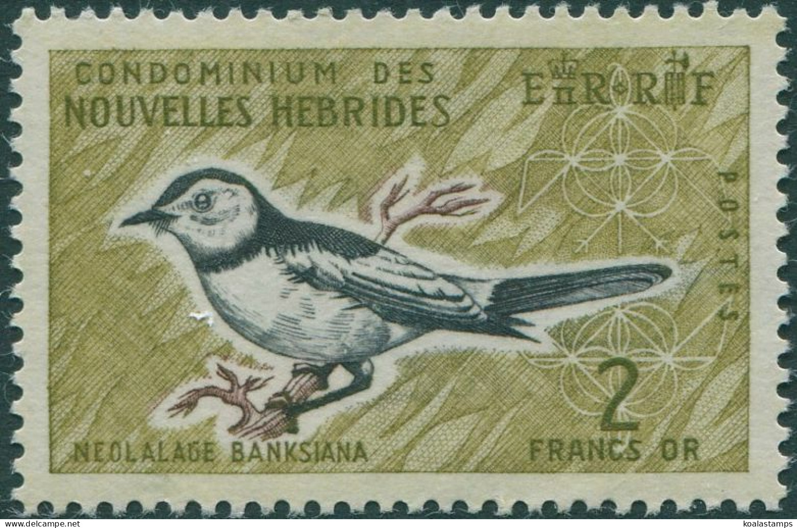 New Hebrides French 1963 SGF122 2f Flycatcher MNH - Other & Unclassified