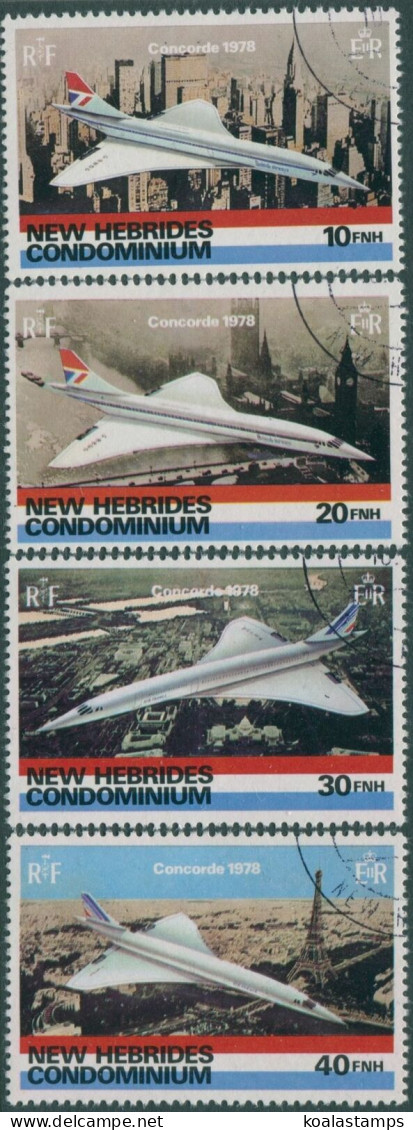 New Hebrides 1978 SG258-261 Concorde Set FU - Andere & Zonder Classificatie