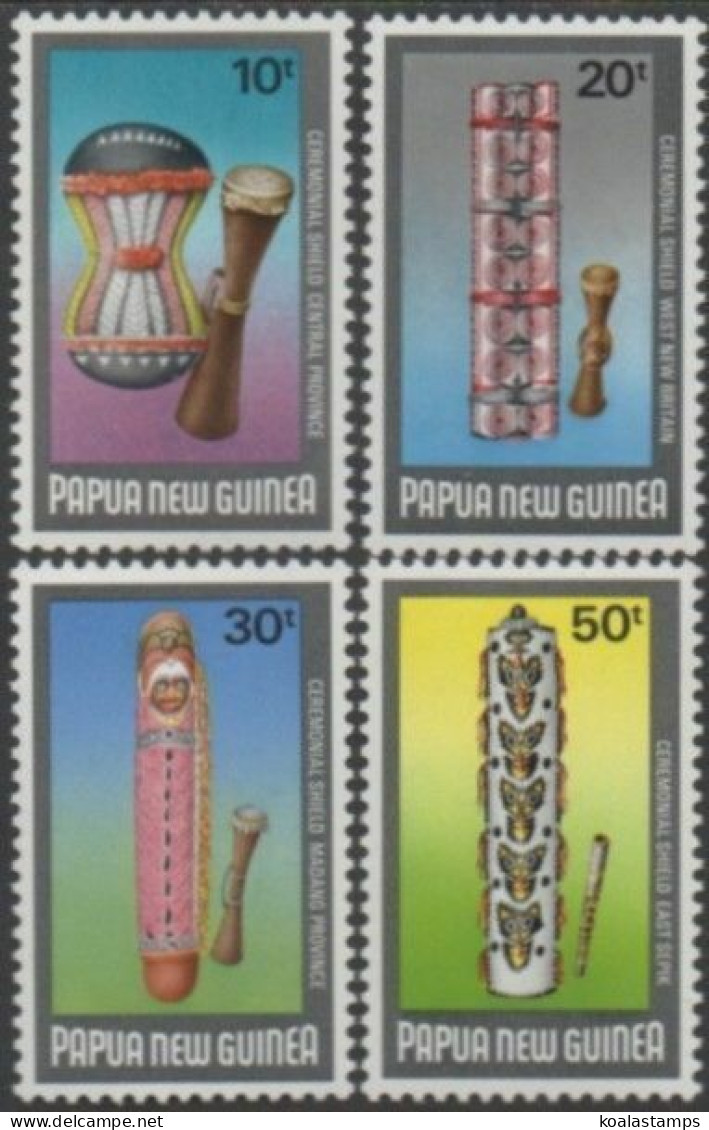 Papua New Guinea 1984 SG483-486 Ceremonial Shields Set MNH - Papouasie-Nouvelle-Guinée