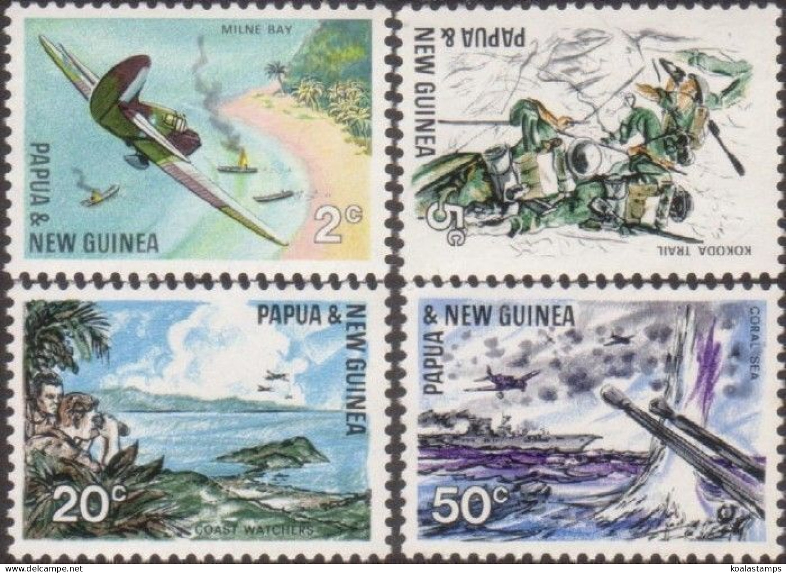 Papua New Guinea 1967 SG117-120 Pacific War Set MNH - Papouasie-Nouvelle-Guinée