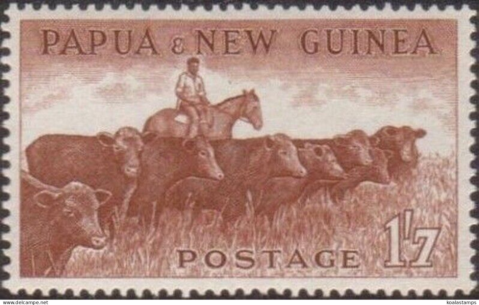 Papua New Guinea 1958 SG22 1/7d Cattle MNH - Papoea-Nieuw-Guinea
