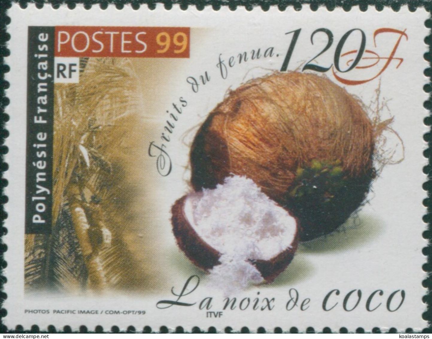 French Polynesia 1999 Sc#759,SG865 120f Coconut MNH - Autres & Non Classés