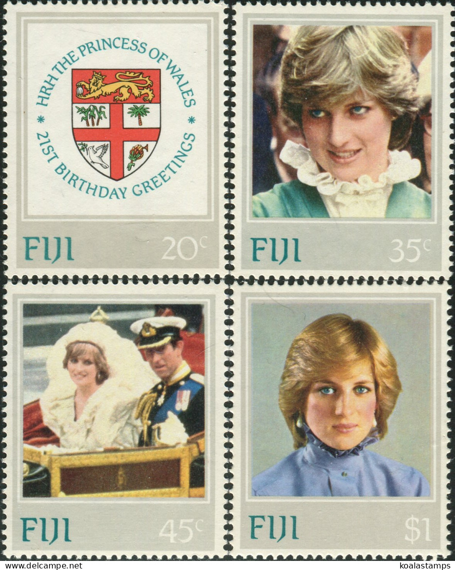 Fiji 1982 SG640-643 Princess Of Wales Set MNH - Fiji (1970-...)