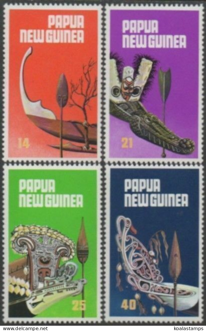 Papua New Guinea 1979 SG363-366 Traditional Canoe Prows Set MNH - Papoea-Nieuw-Guinea