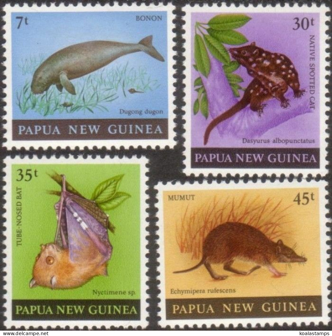 Papua New Guinea 1980 SG397-400 Mammals Set MNH - Papoea-Nieuw-Guinea