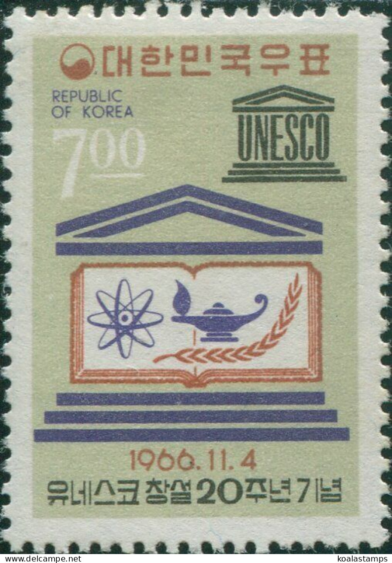 Korea South 1966 SG670 7w UNESCO Symbols And Emblem MNH - Korea (Süd-)