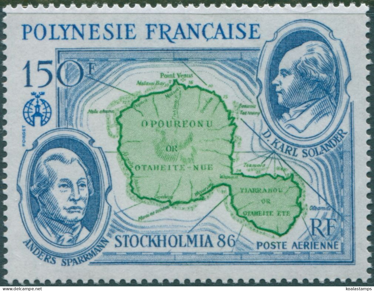 French Polynesia 1986 Sc#C219,SG488 150f Stockholmia MNH - Sonstige & Ohne Zuordnung