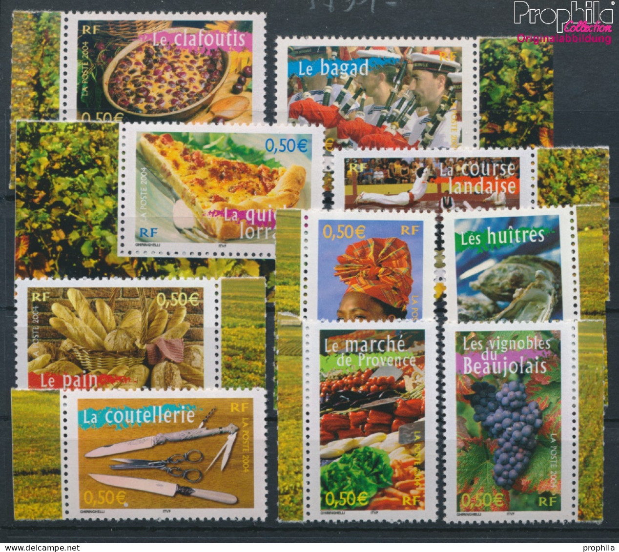 Frankreich 3791-3800 (kompl.Ausg.) Postfrisch 2004 Aspekte Der Regionen (10391247 - Unused Stamps