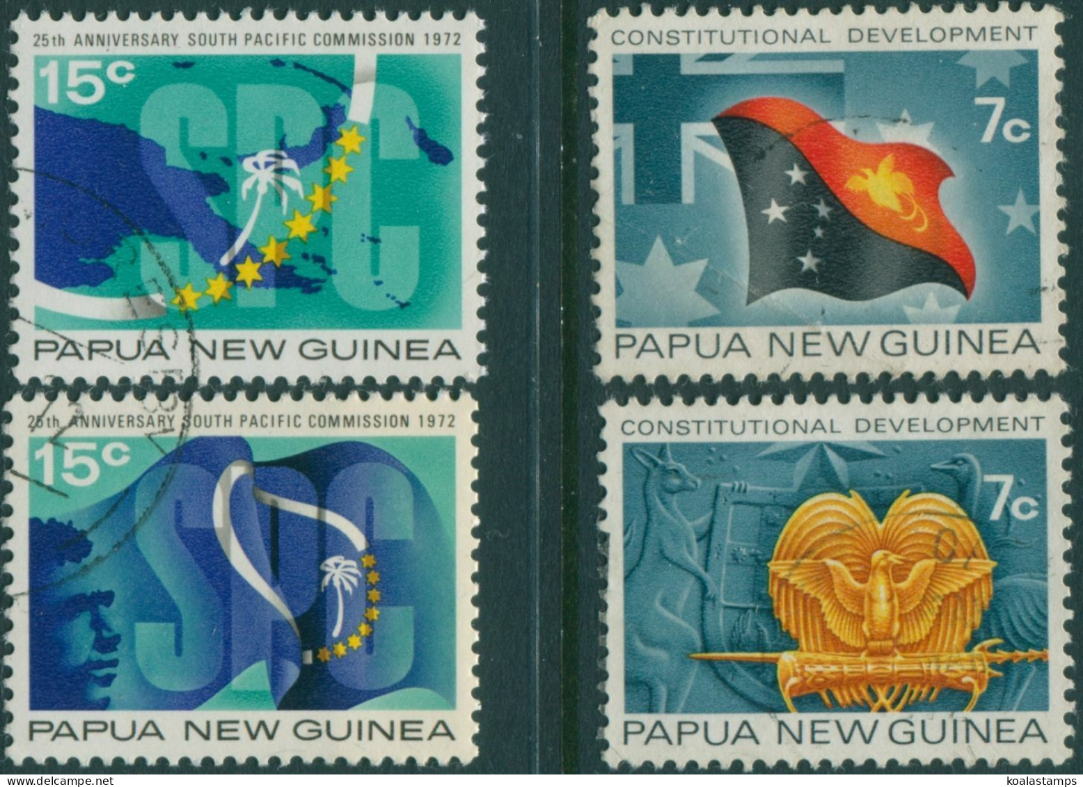 Papua New Guinea 1972 SG212-215 Constitutional Development Set FU - Papouasie-Nouvelle-Guinée