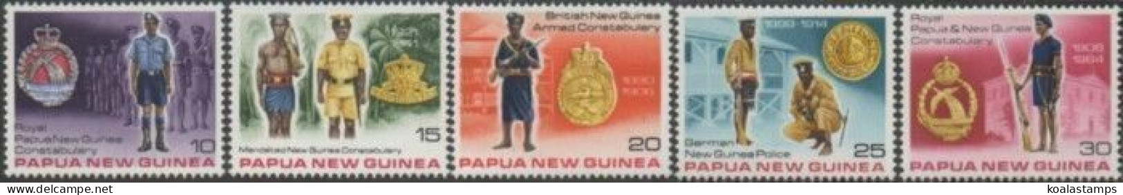 Papua New Guinea 1978 SG354-358 History Of Constabulary Set MLH - Papua New Guinea