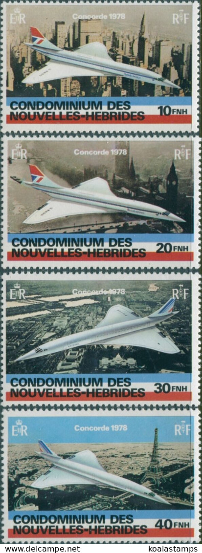 New Hebrides French 1978 SGF272-F275 Concorde Set MNH - Sonstige & Ohne Zuordnung