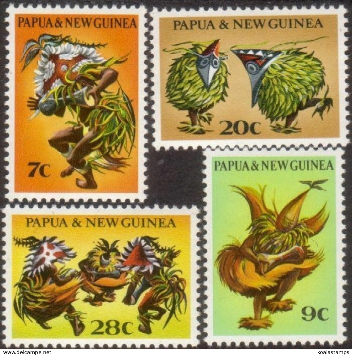 Papua New Guinea 1971 SG208-211 Native Dancers Set MNH - Papua-Neuguinea